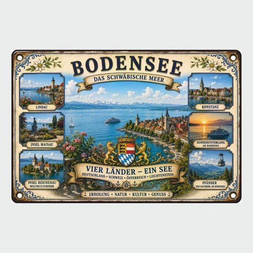 Blechschild bodensee das - blechschild,
